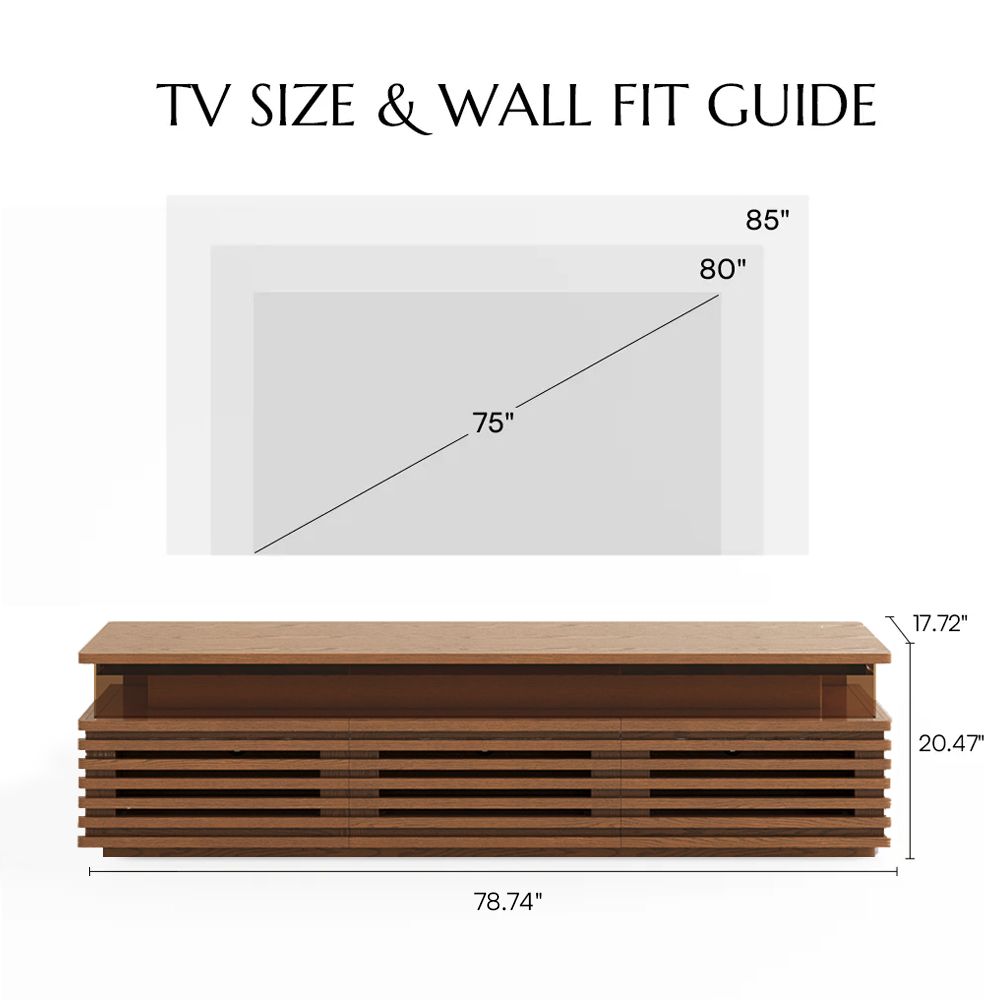 Adjustable Walnut Color Engineered Wood TV Stands