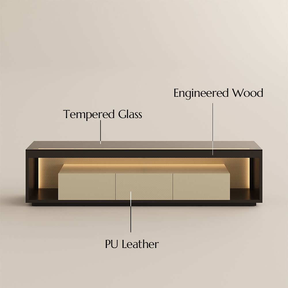Beige Beige+Dark Gray Engineered Wood TV Stands