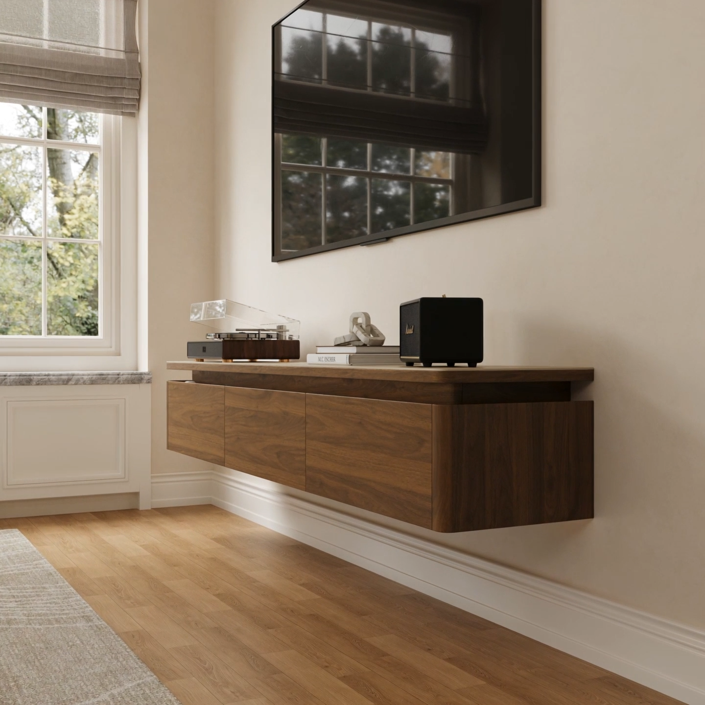 Perfect for 70 Inch TV Walnut Color TV Stands