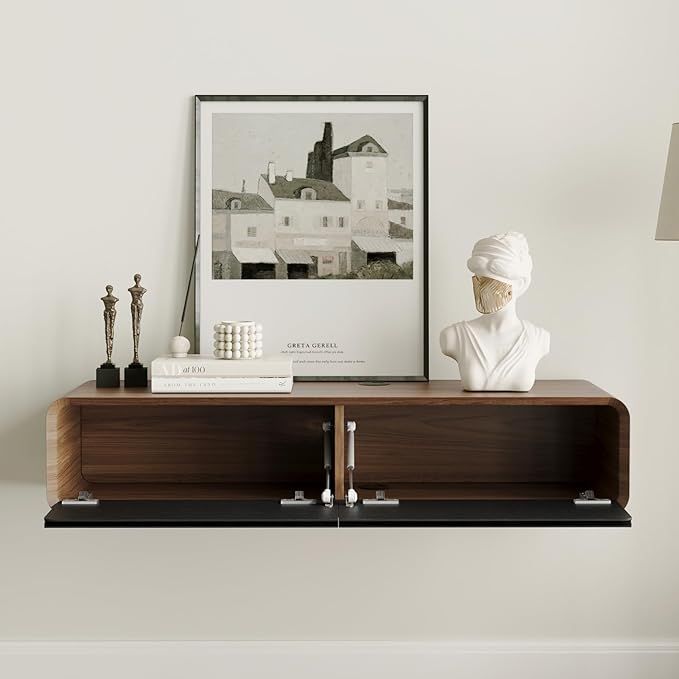 Modern Dark Wood & Black MDF TV Stands