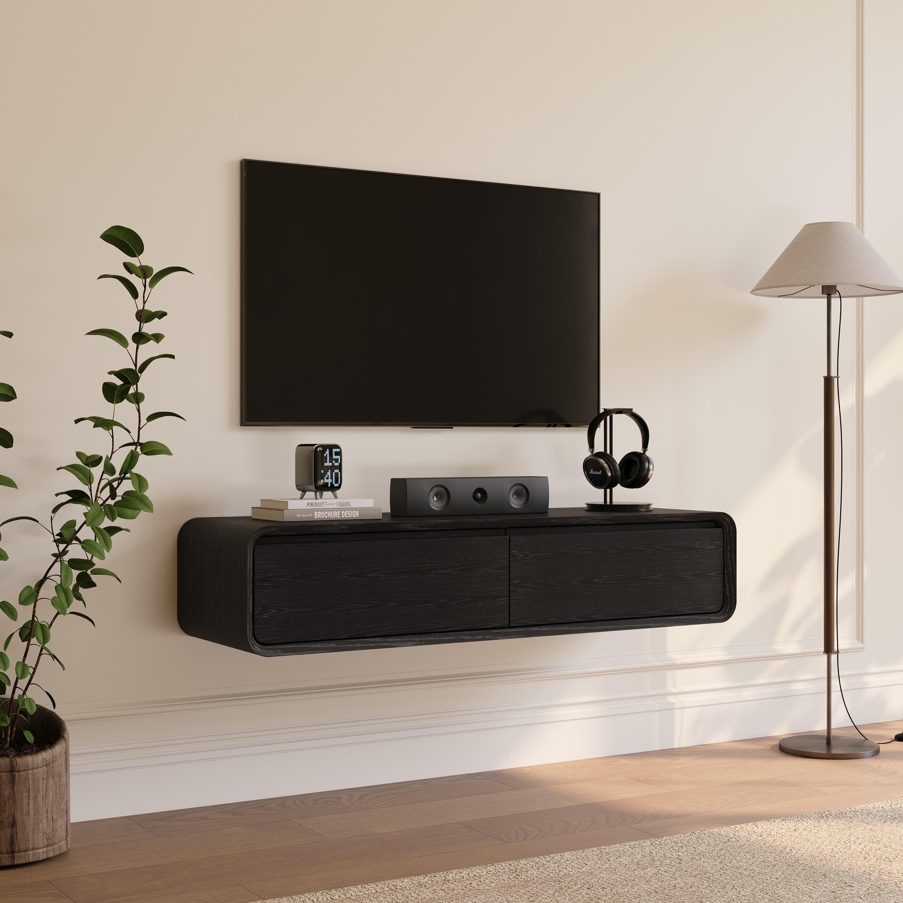 Merrin Black MDF TV Stands