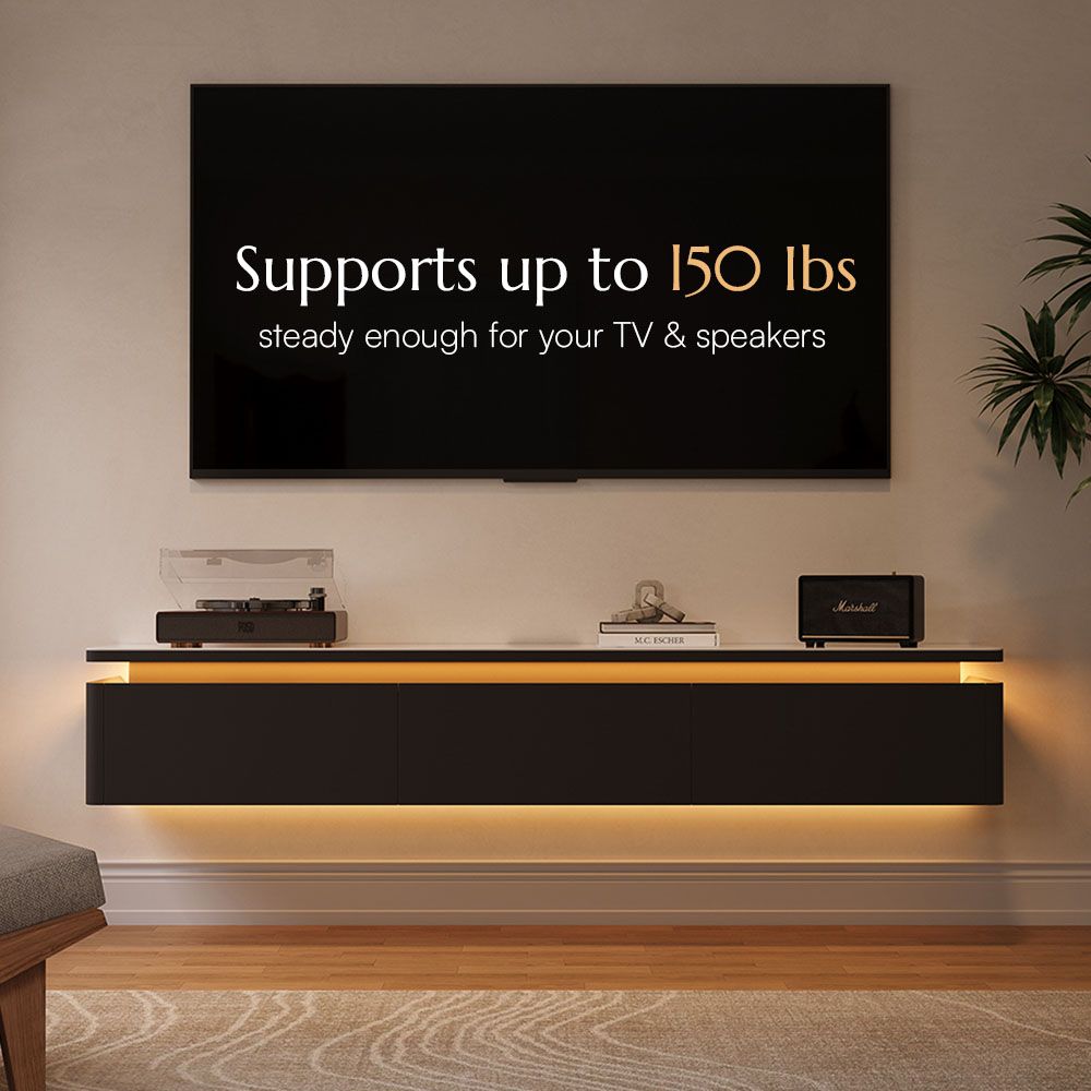 Perfect for 65 Inch TV White & Black TV Stands