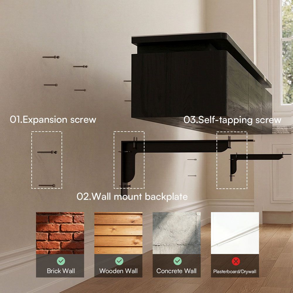 Mid Century Modern White & Black TV Stands