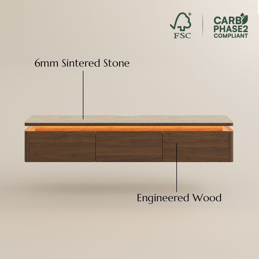 with Drawers Walnut Color TV Stands