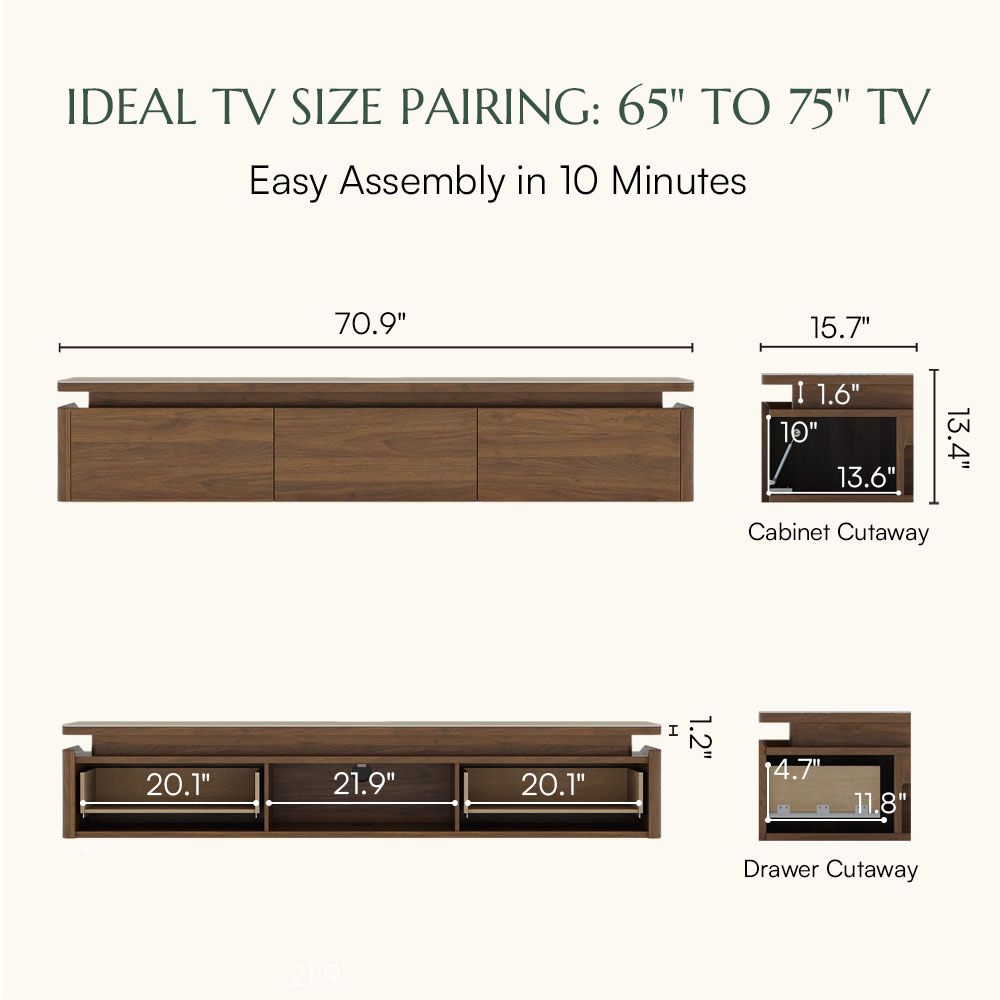 Walnut Walnut Color TV Stands