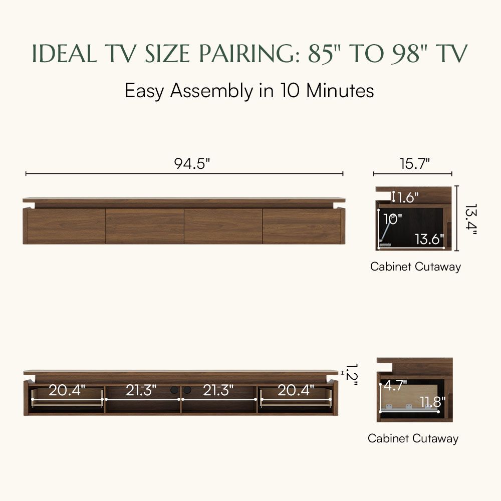 Aether Walnut Color TV Stands