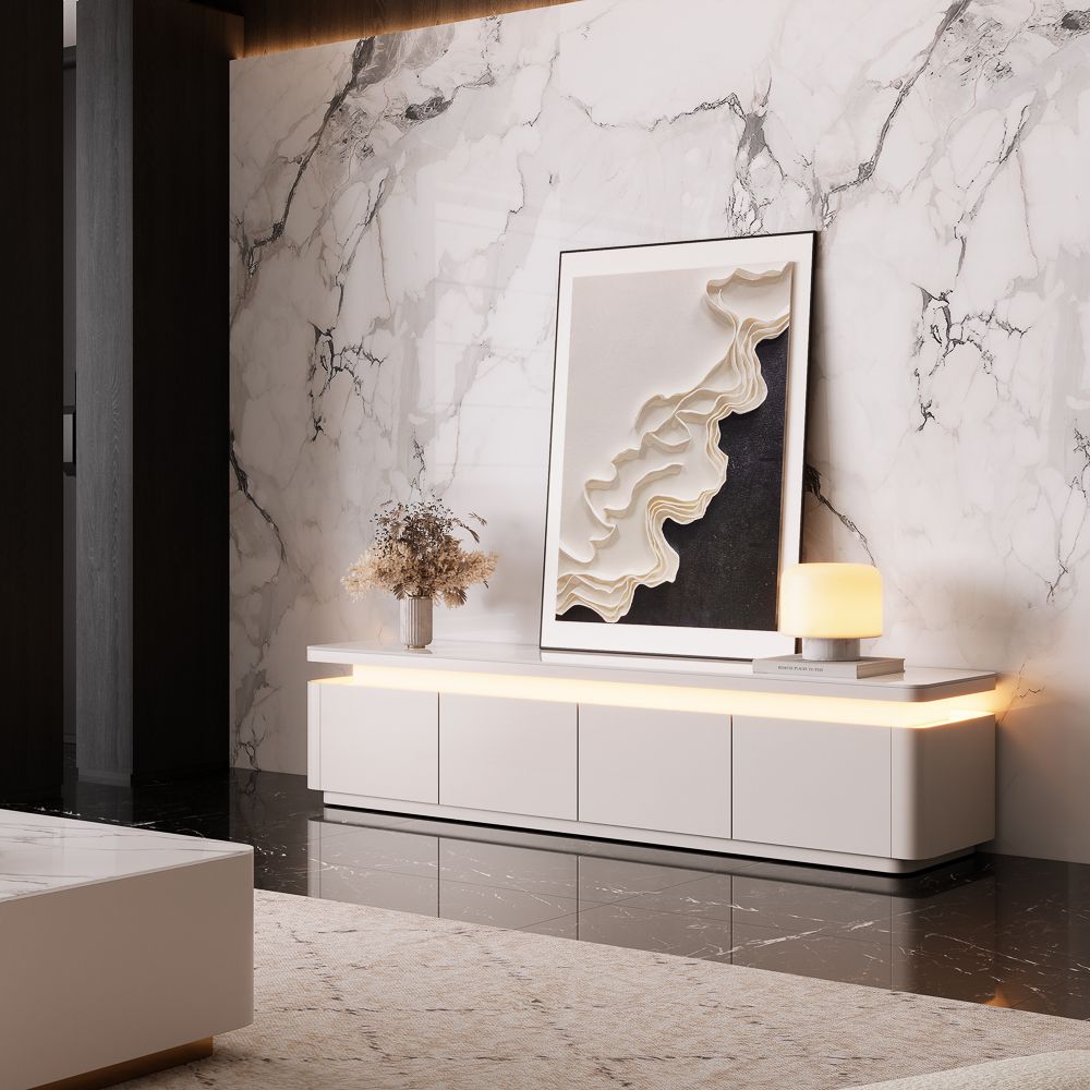 with Light White MDF TV Stands