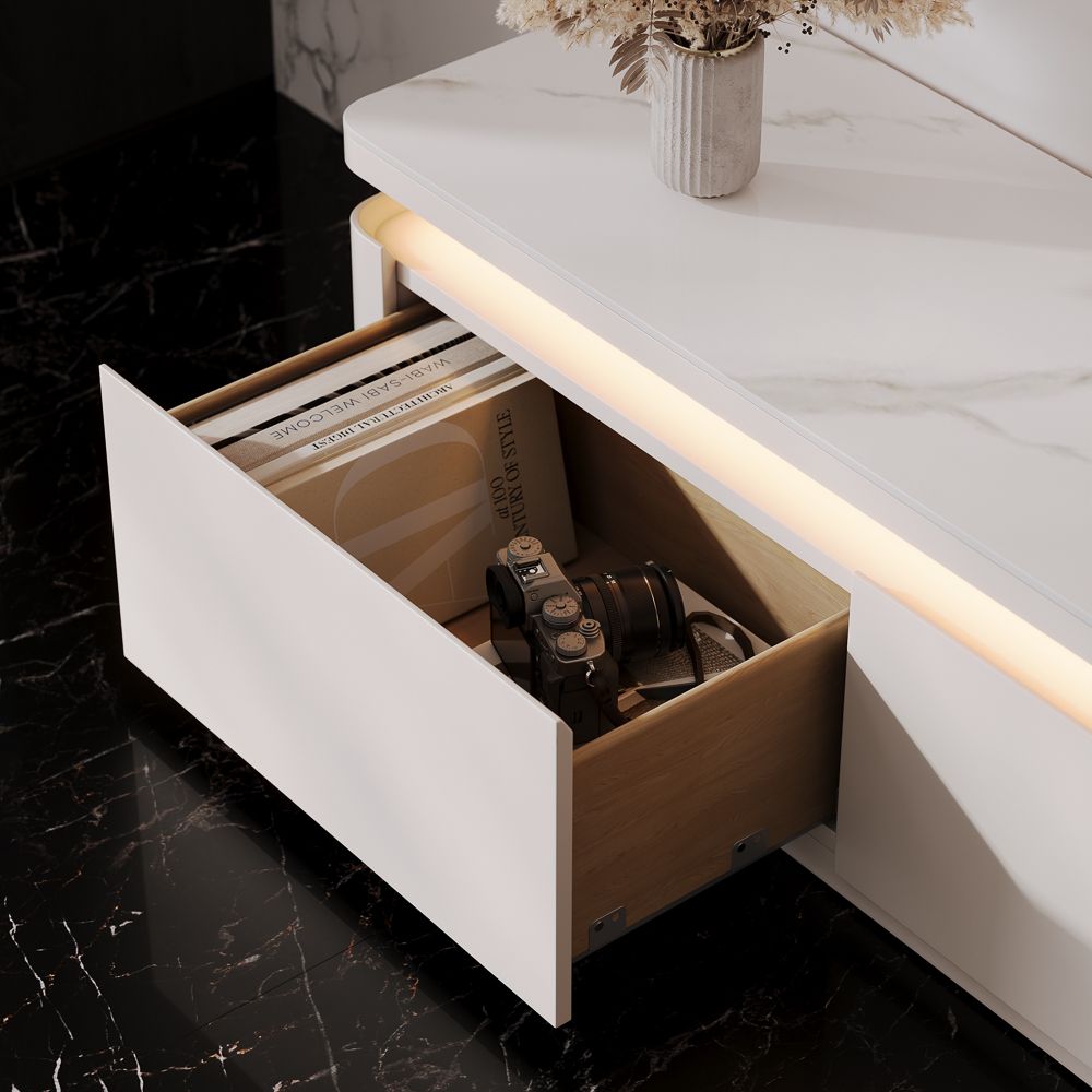 Aether White MDF TV Stands