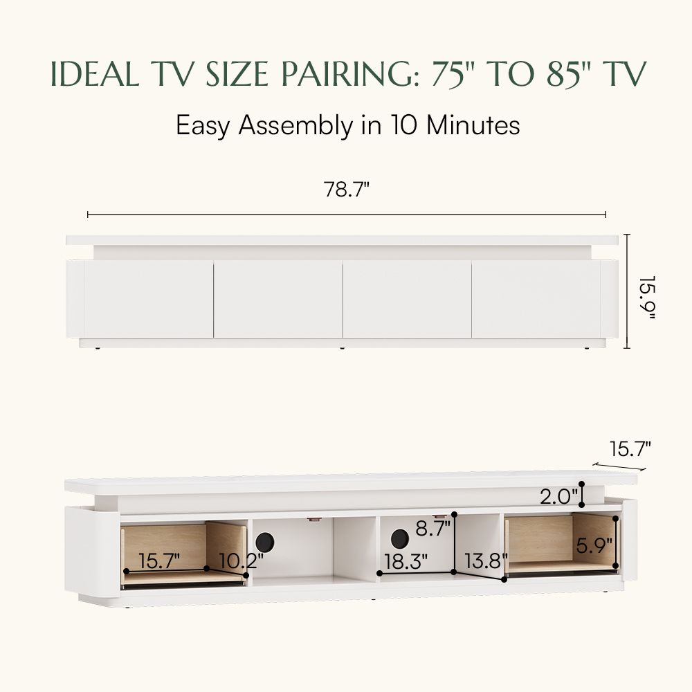 with Drawers White MDF TV Stands