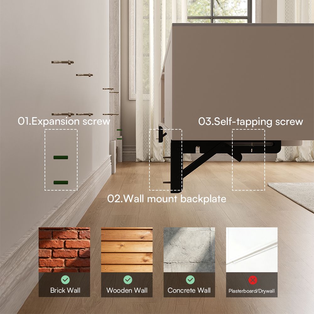 Long Beige Glossy Sintered Stone TV Stands