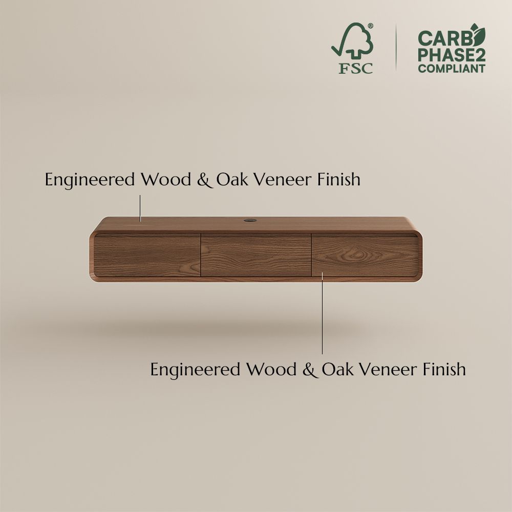 Wall Mount Dark Wood MDF TV Stands