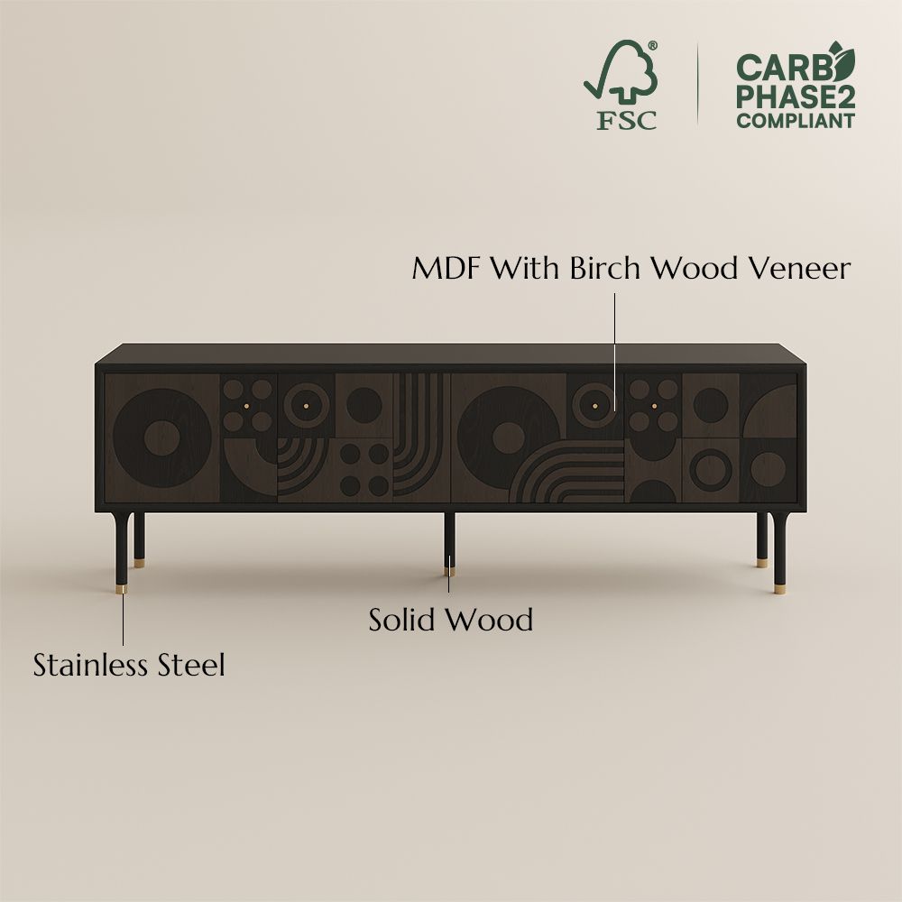 with Storage Smoky MDF TV Stands