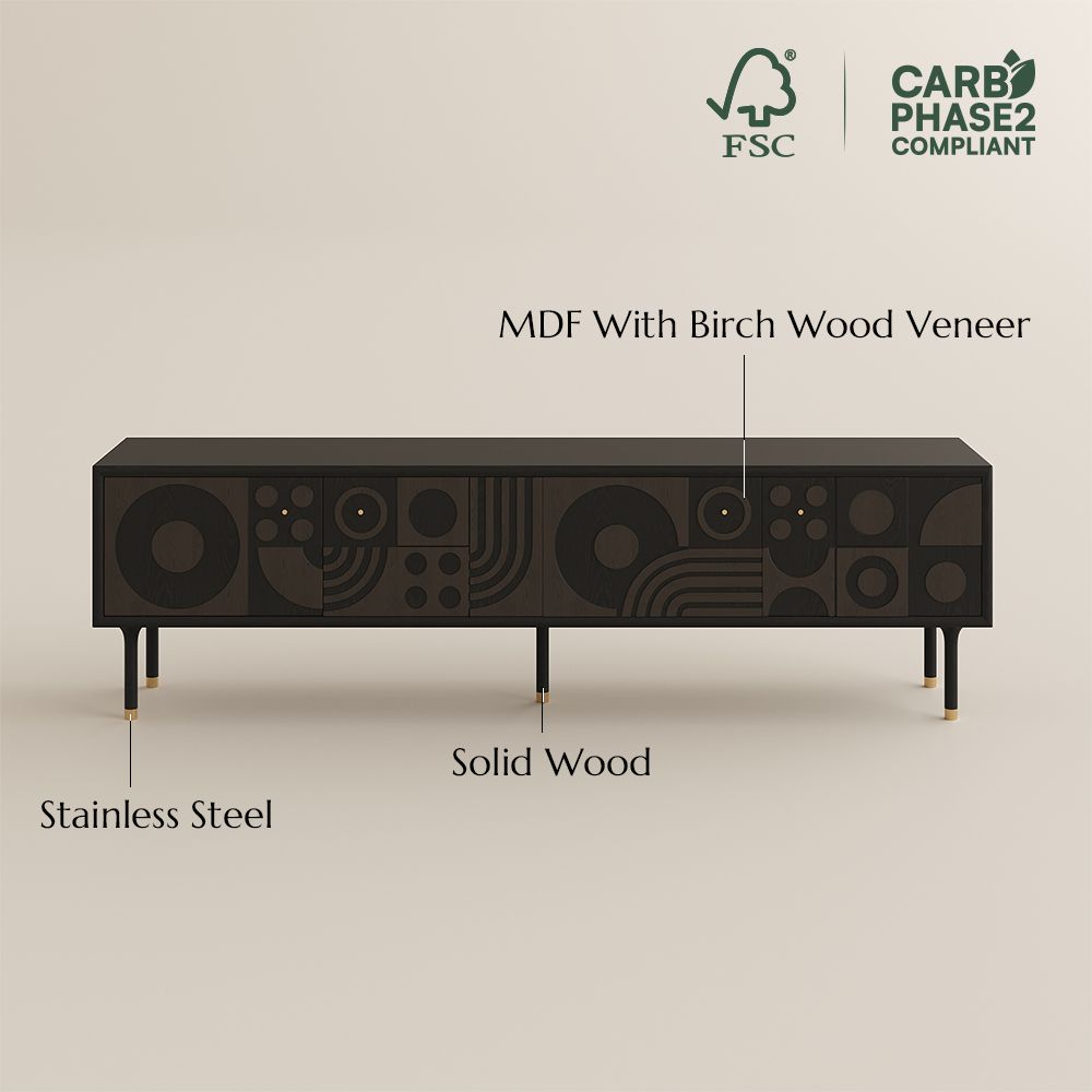 Carved Smoky MDF TV Stands