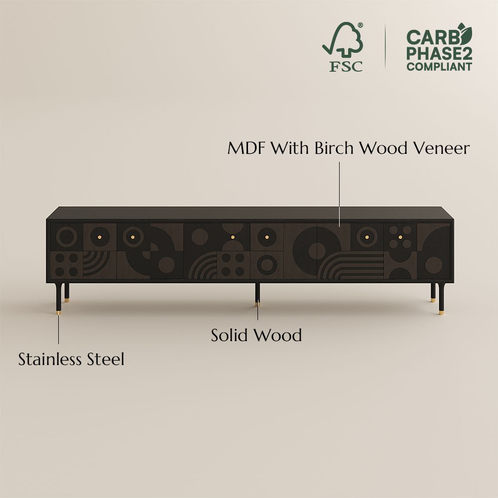 Carved Smoky MDF TV Stands