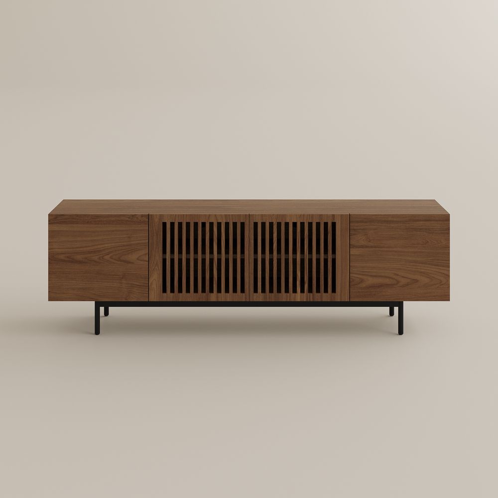 Bedroom Walnut Color MDF TV Stands