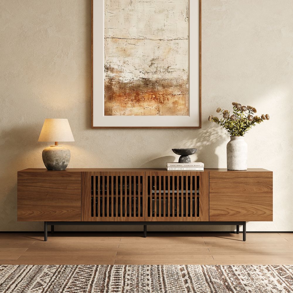 Living Room Walnut Color MDF TV Stands