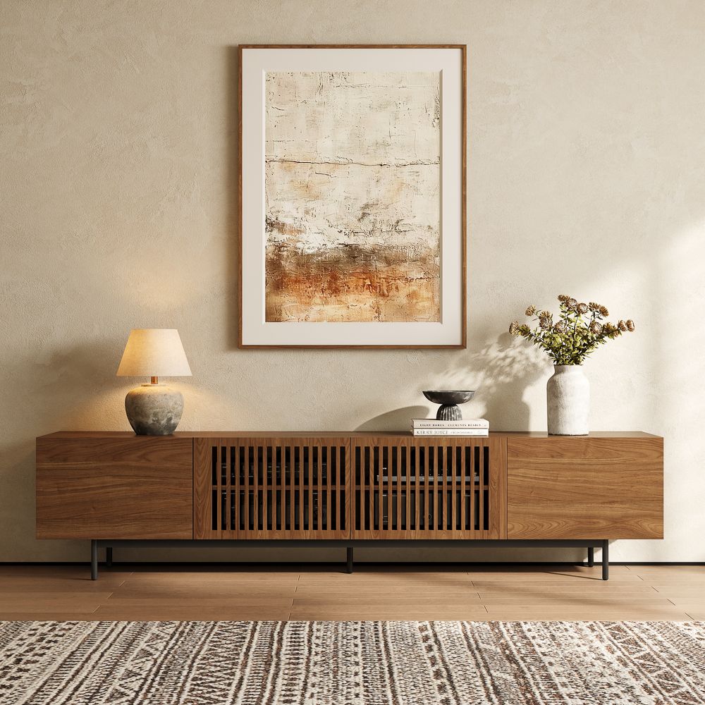 Bedroom Walnut Color MDF TV Stands