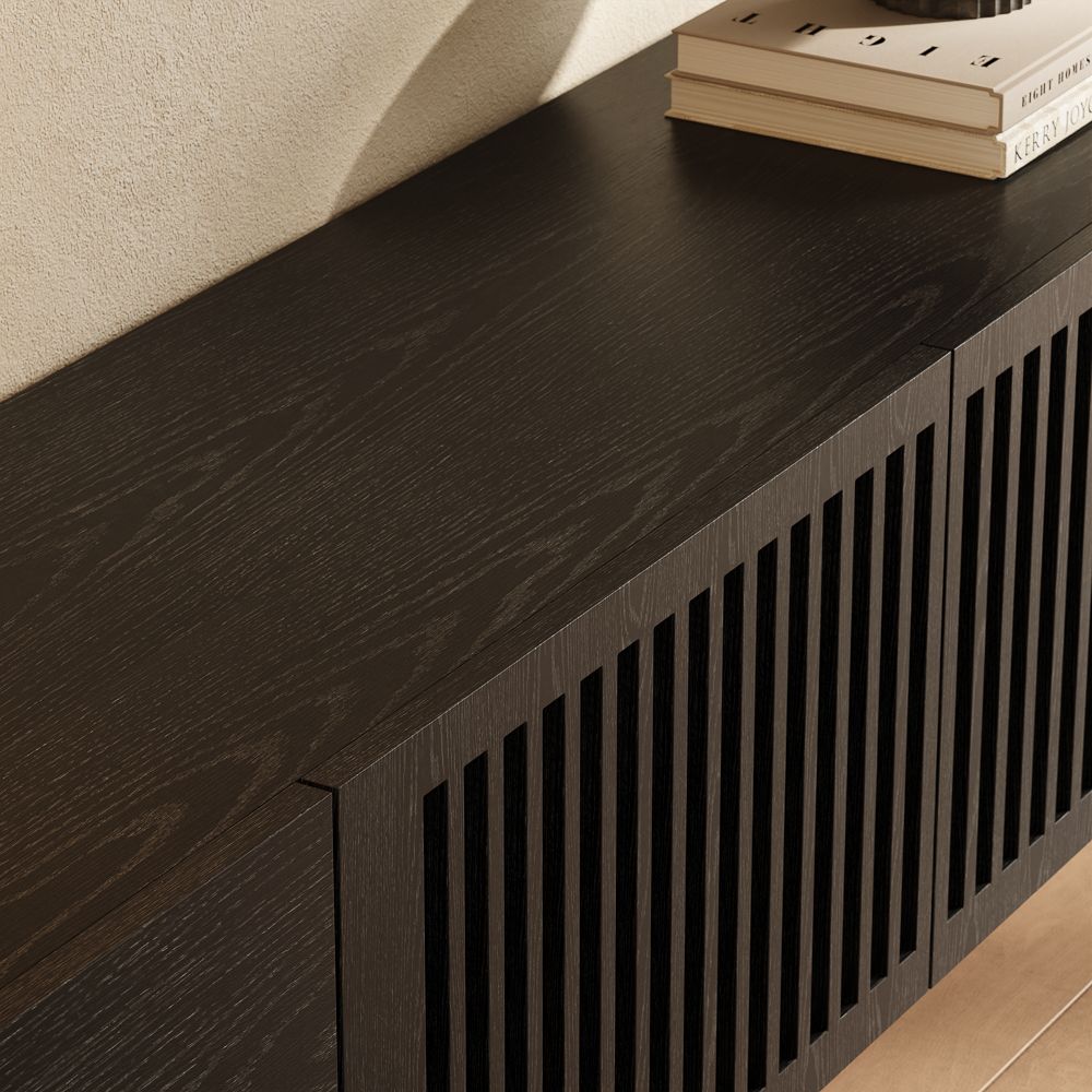 Perfect for 85 Inch TV Black MDF TV Stands