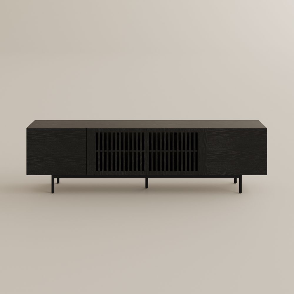 with Storage Black MDF TV Stands