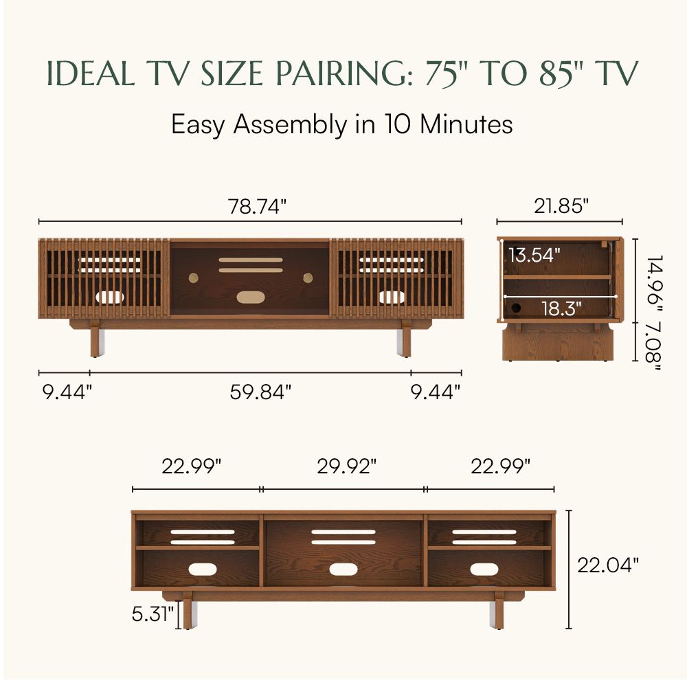 Arboren Walnut Color Plywood TV Stands