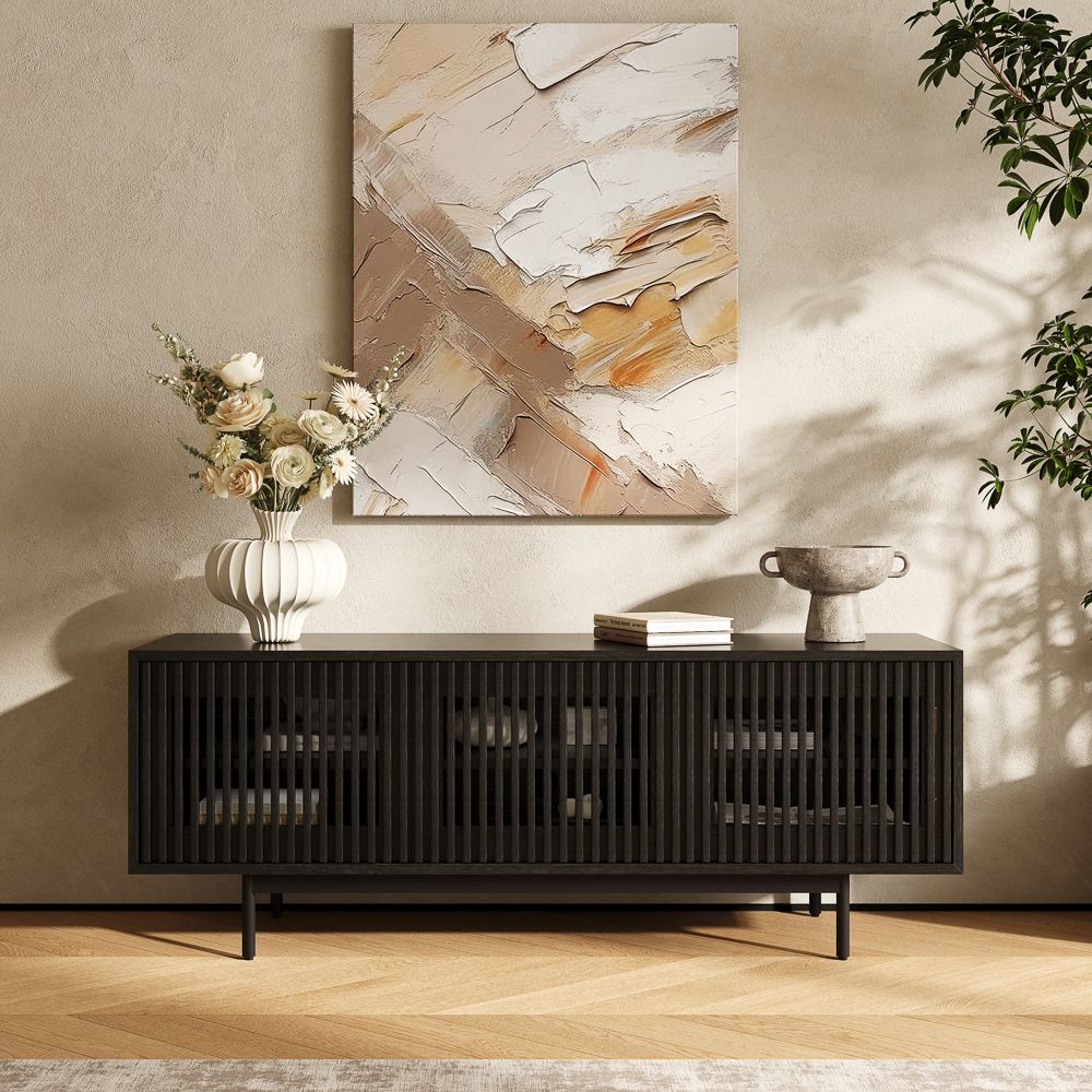 Wood Black MDF TV Stands