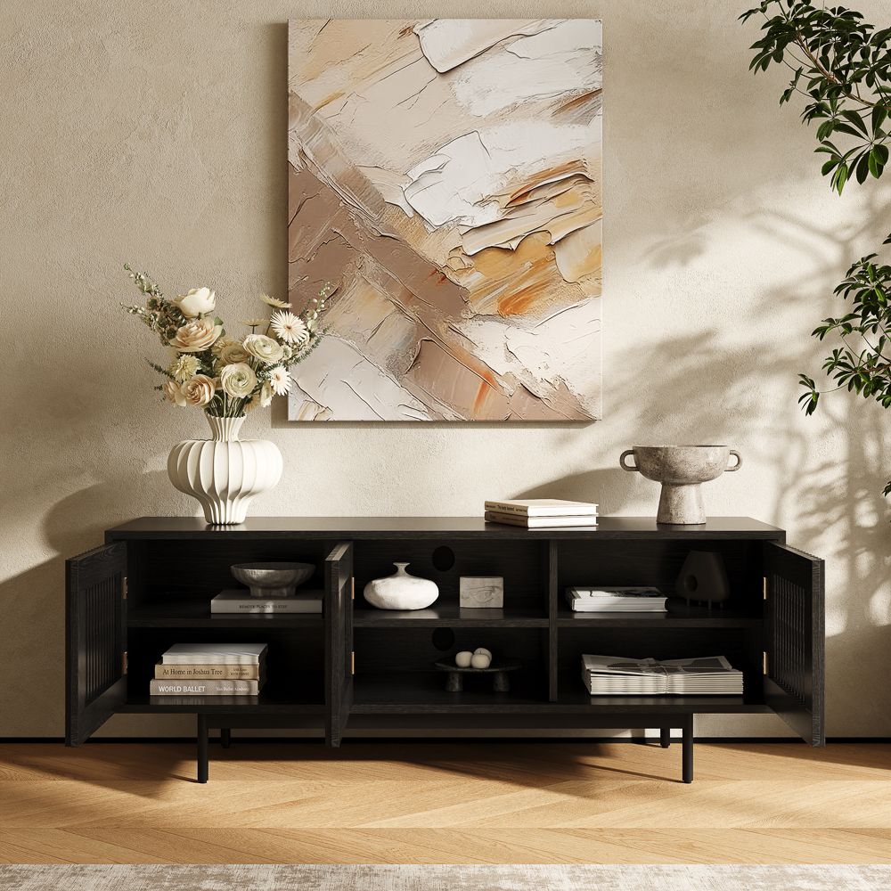 Black Black MDF TV Stands