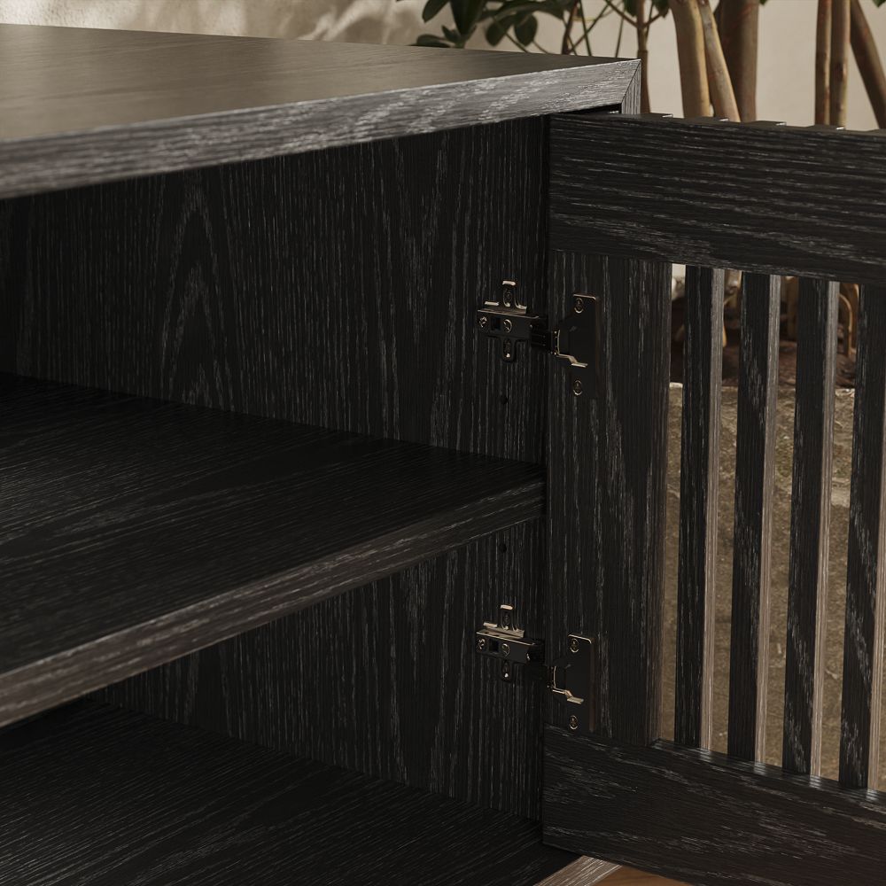 Long Black MDF TV Stands