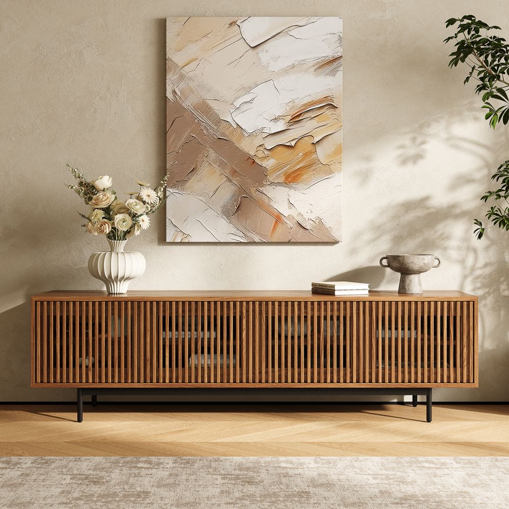 Brown Walnut Color MDF TV Stands