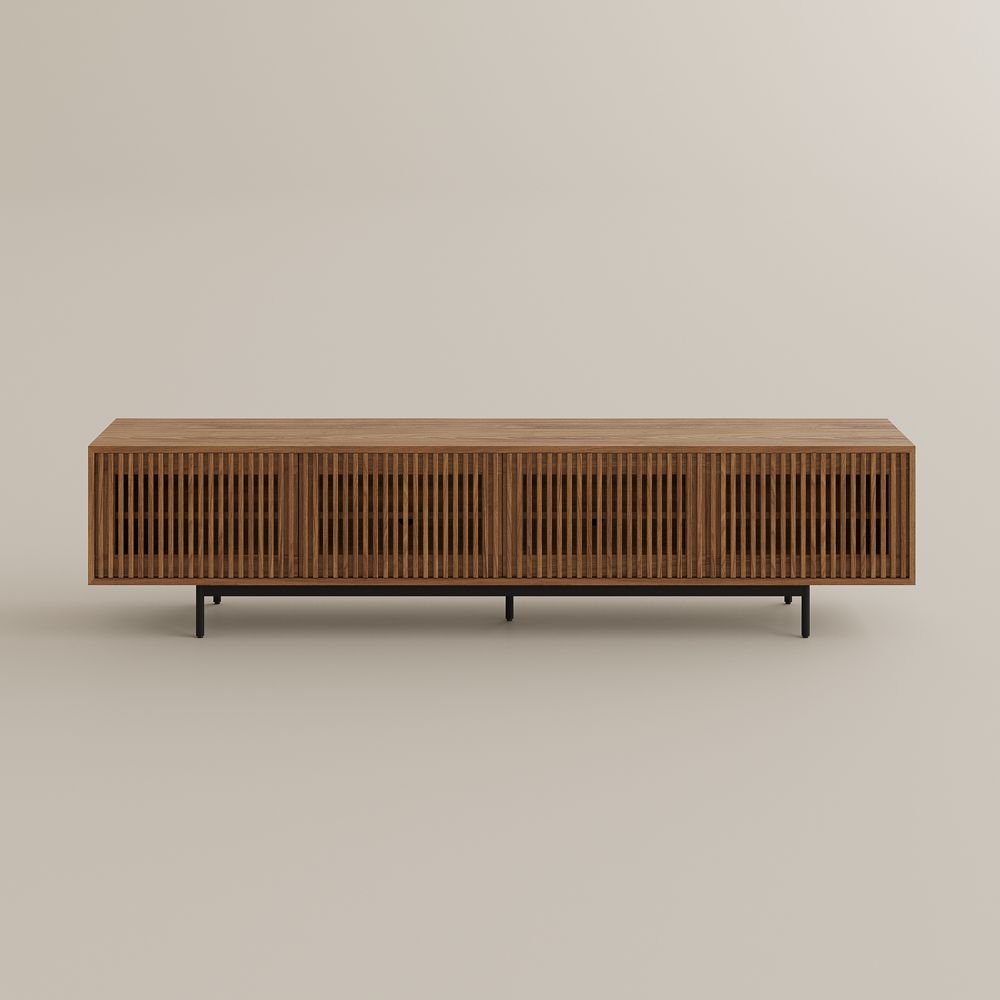 Bedroom Walnut Color MDF TV Stands