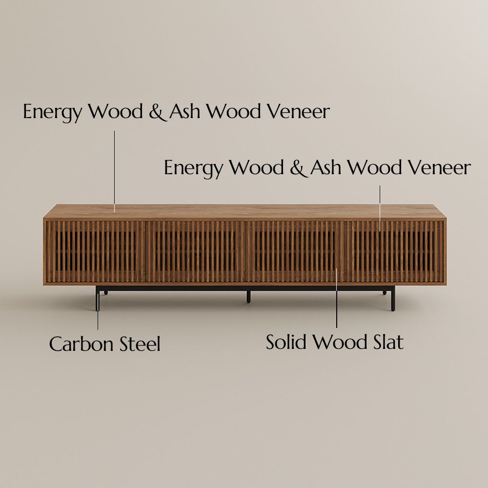 Aeolus Walnut Color MDF TV Stands