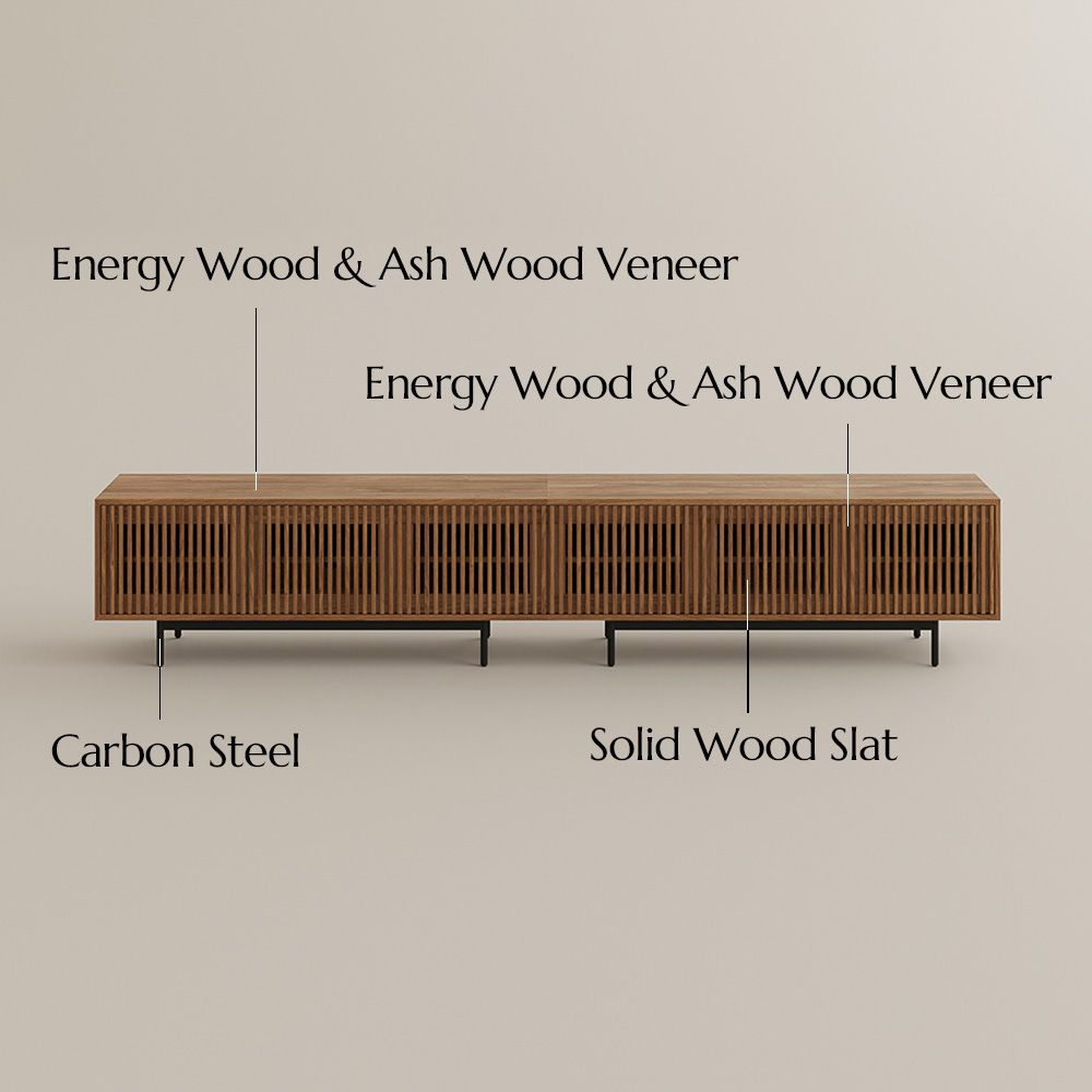Mid Century Modern Walnut Color MDF TV Stands