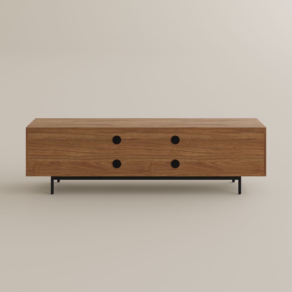 Mid Century Modern Walnut Color MDF TV Stands