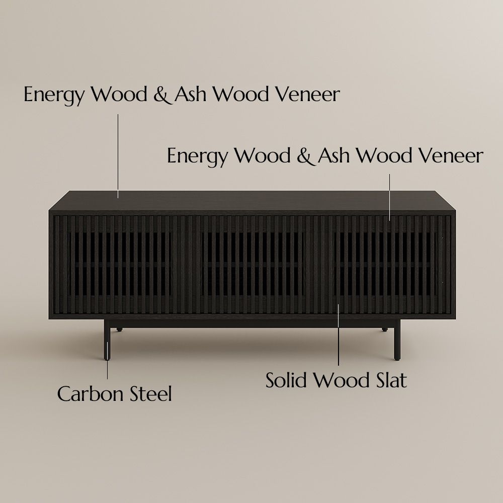 with Shelves Black MDF TV Stands