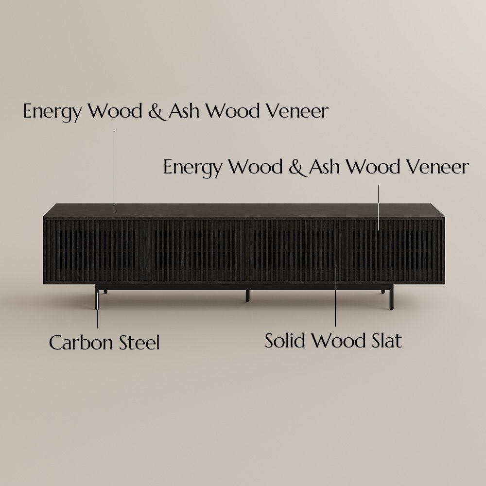 Long Black MDF TV Stands