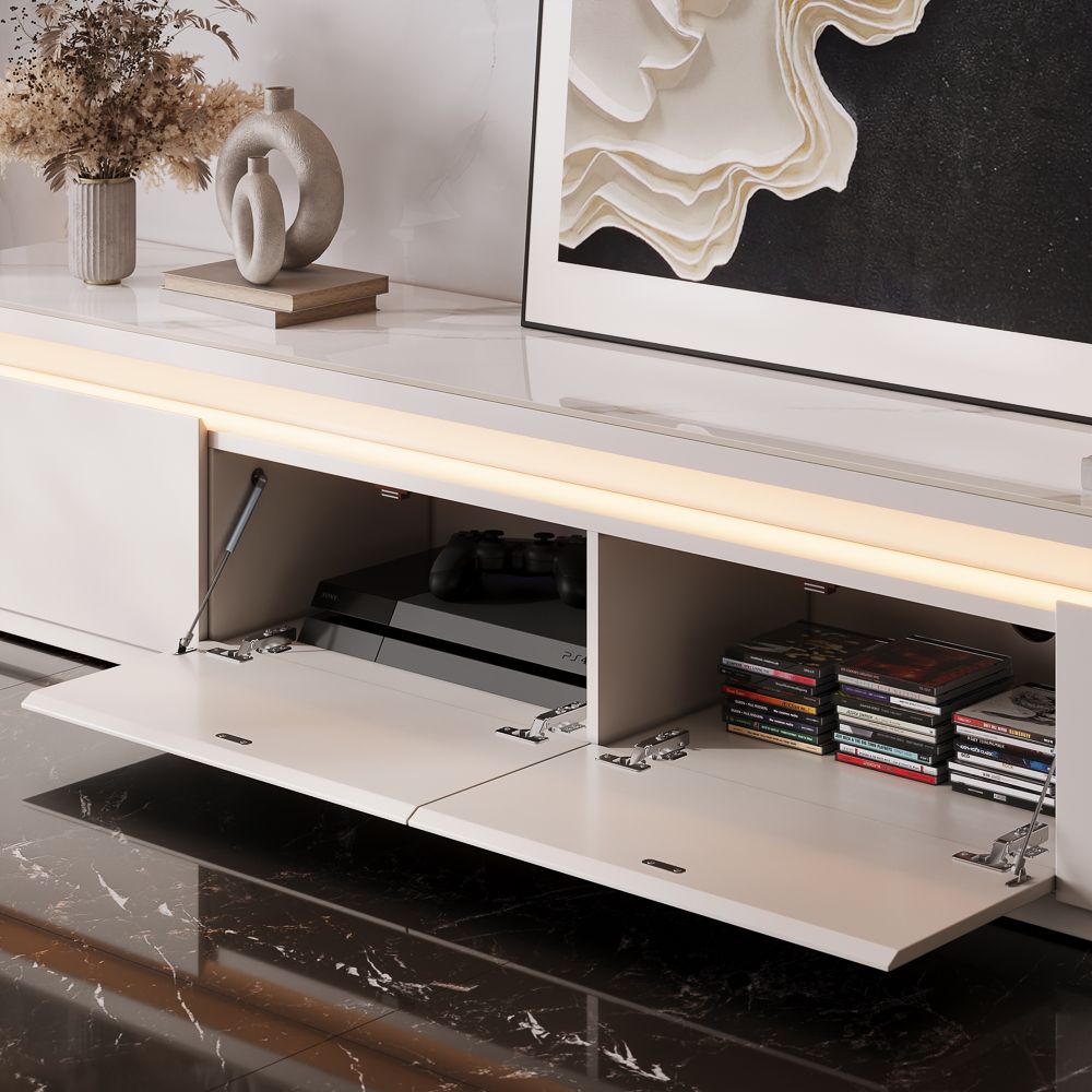 with Light White MDF TV Stands