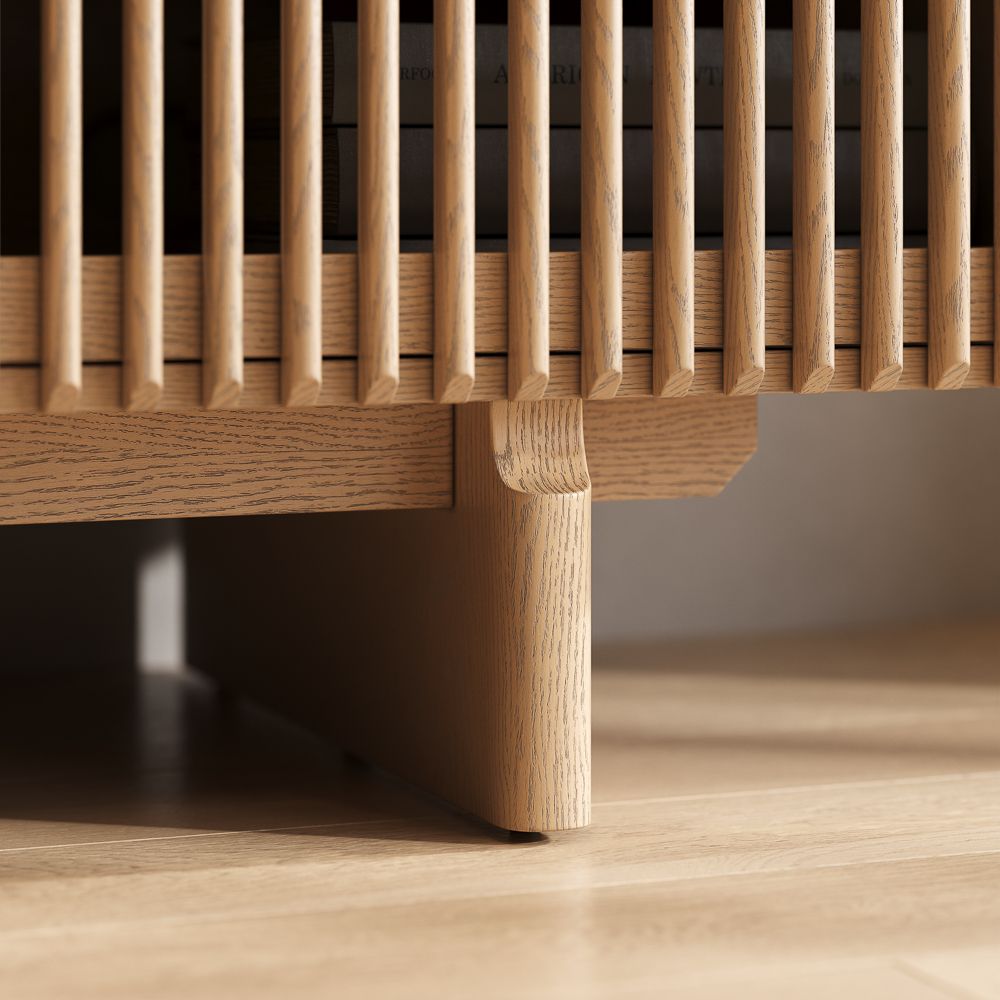 Scandinavian Natural Wood Color Plywood TV Stands