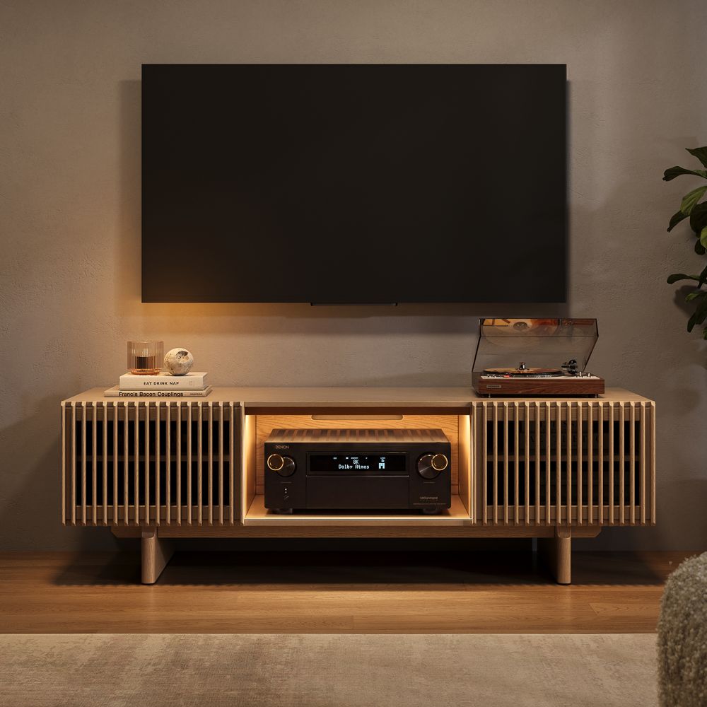 Modern Natural Wood Color Plywood TV Stands