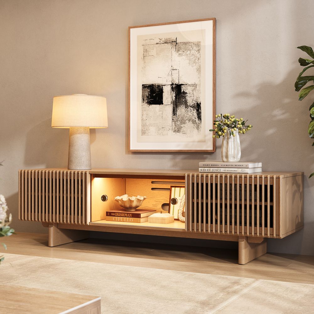 Natural Natural Wood Color Plywood TV Stands