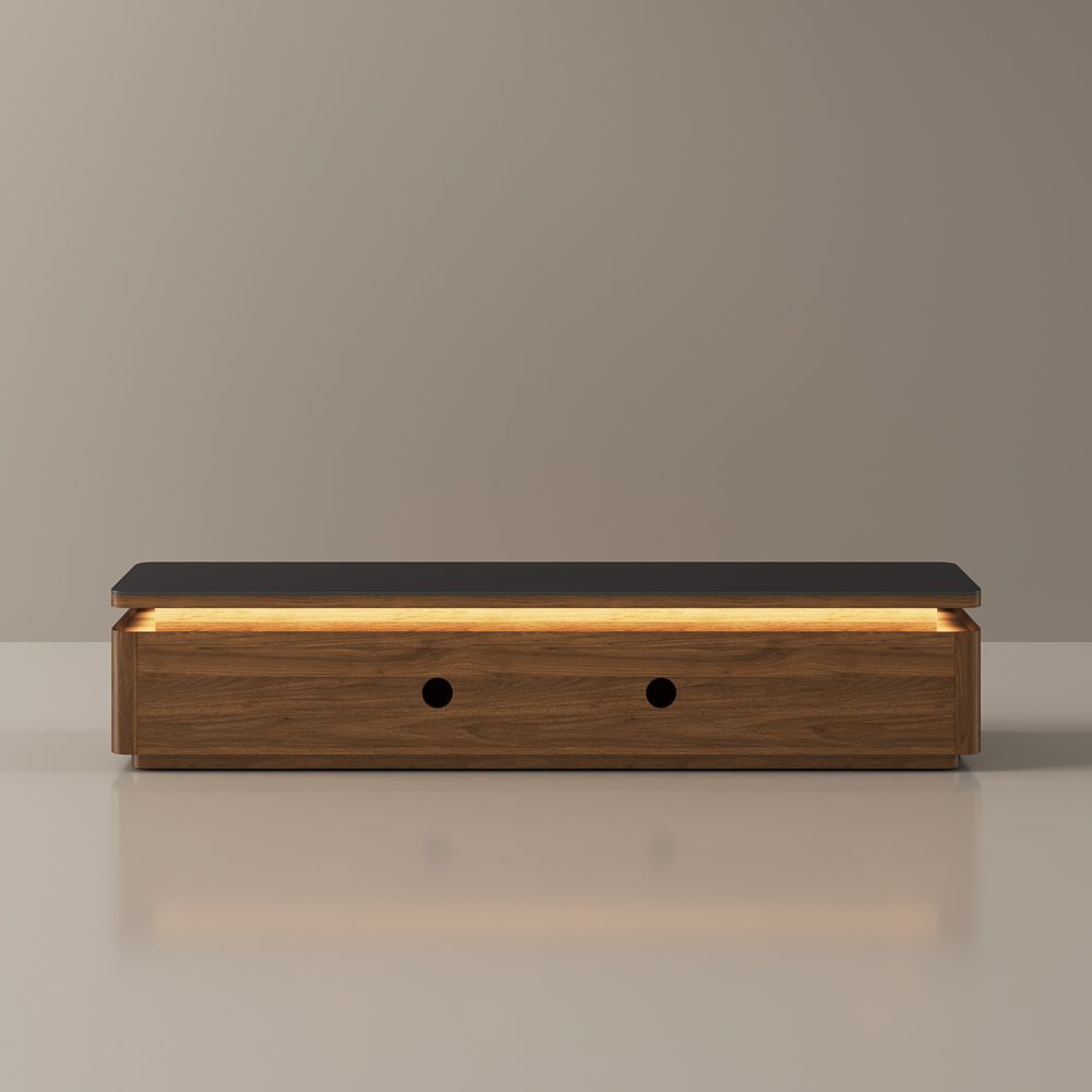 Aether Walnut & Black MDF TV Stands