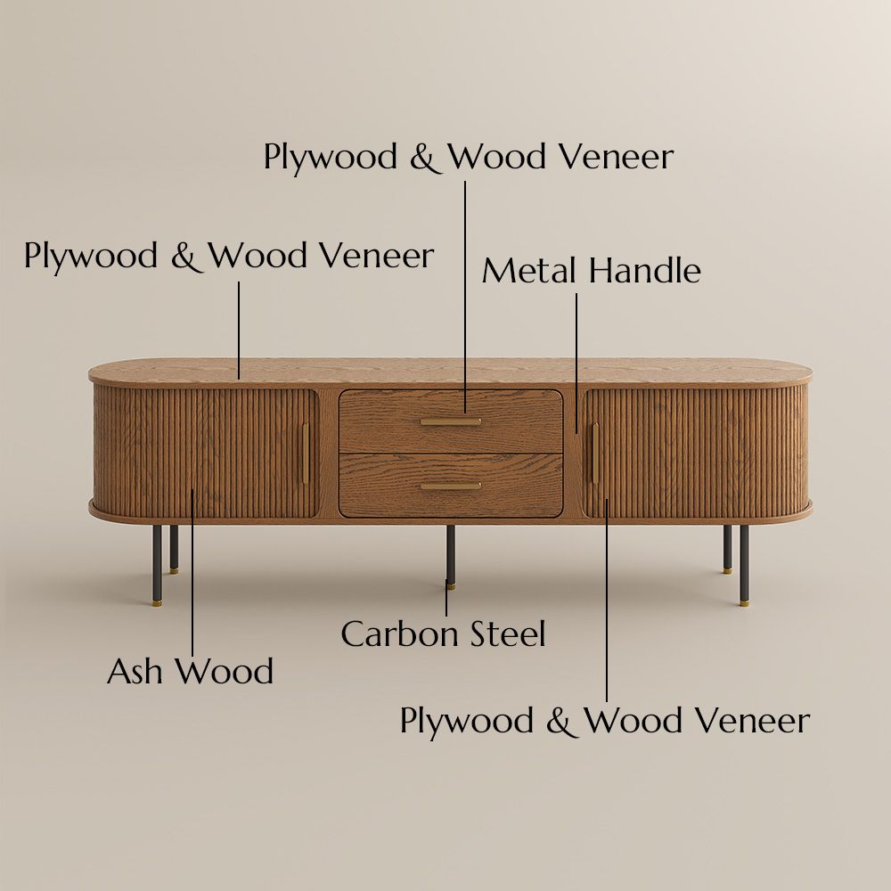 Wood Walnut Color Plywood TV Stands