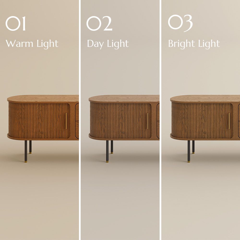 Mid Century Modern Walnut Color Plywood TV Stands