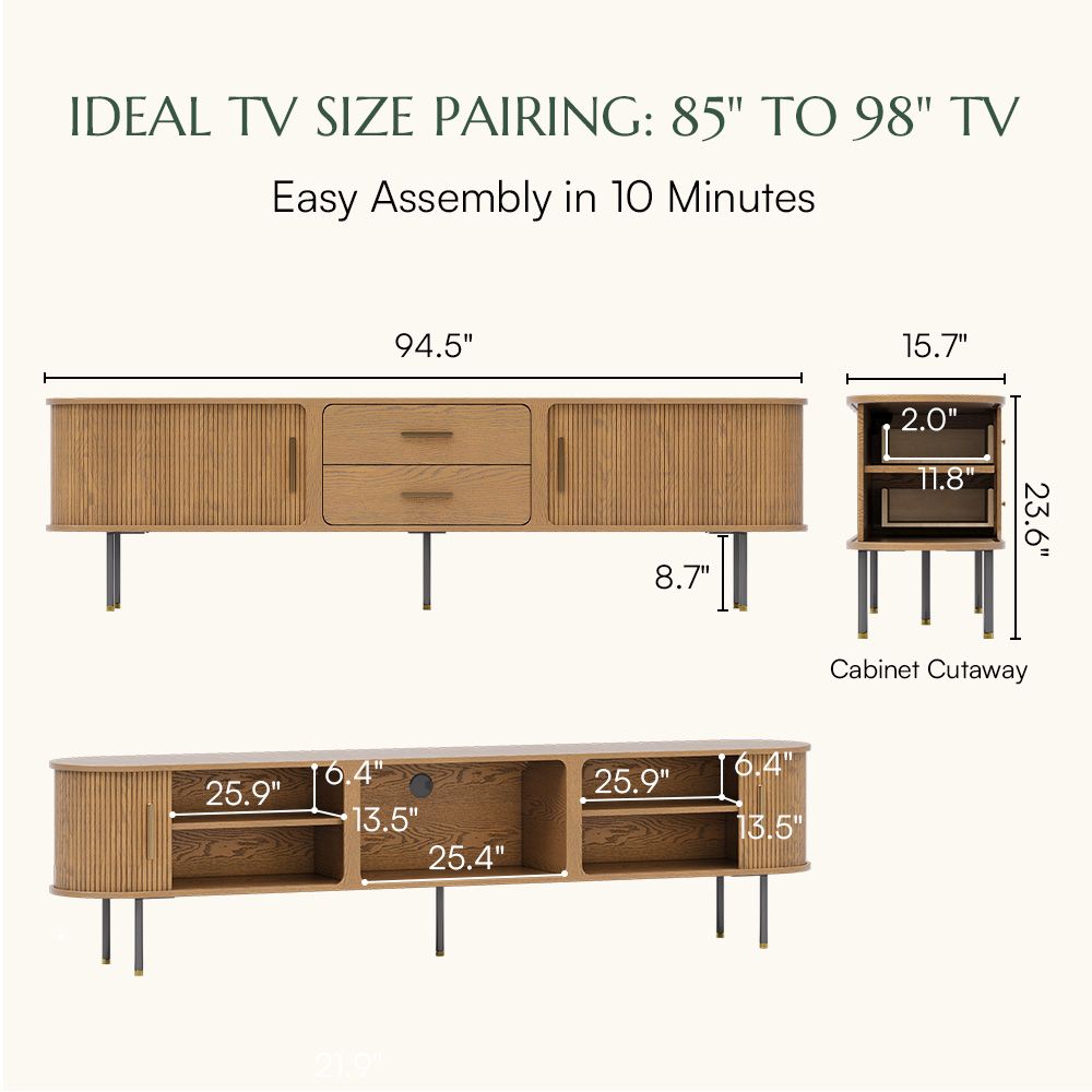 Eos Walnut Color Plywood TV Stands
