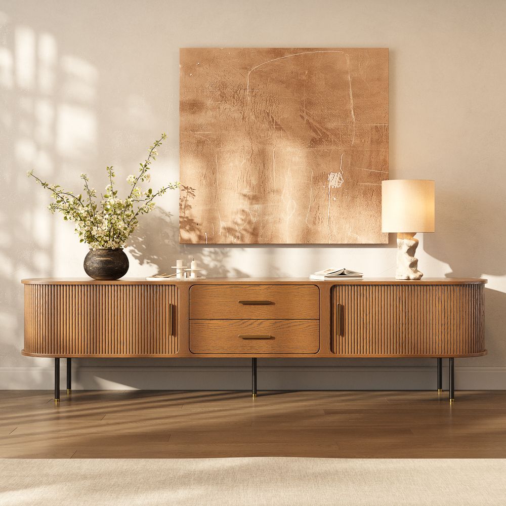 Eos Walnut Color Plywood TV Stands