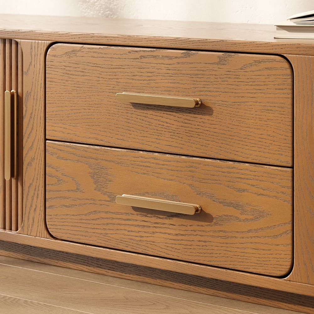 Bedroom Walnut Color Plywood TV Stands
