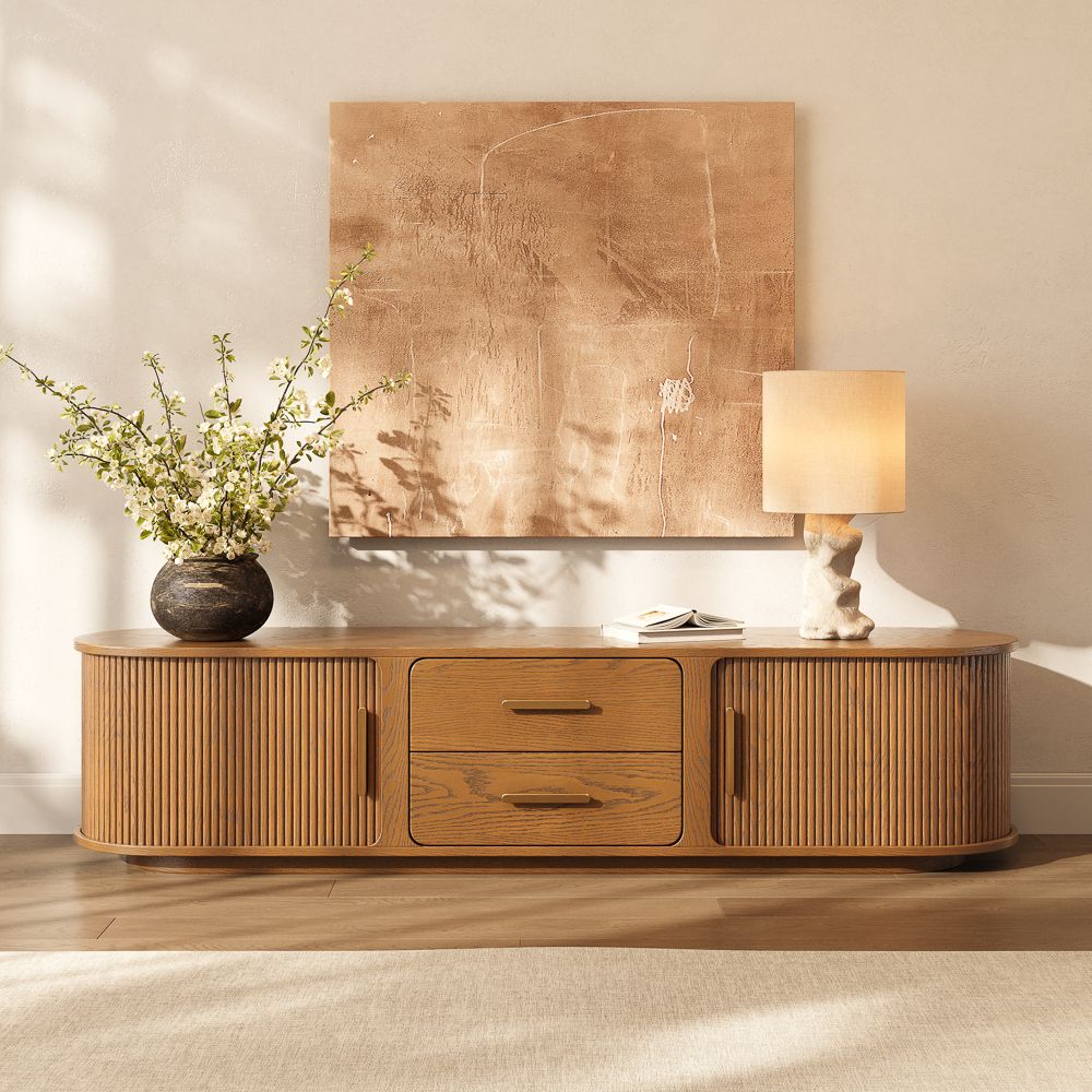 Eos Walnut Color Plywood TV Stands