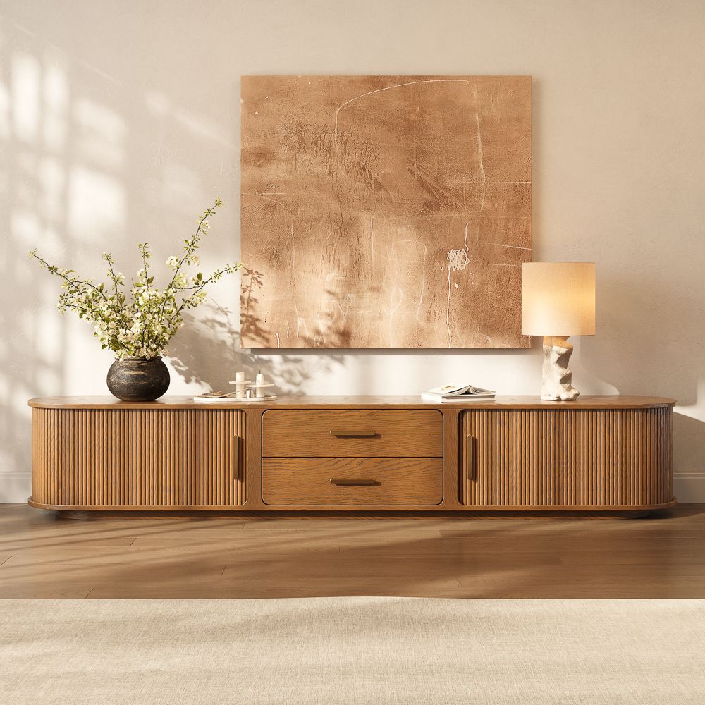 Eos Walnut Color Plywood TV Stands