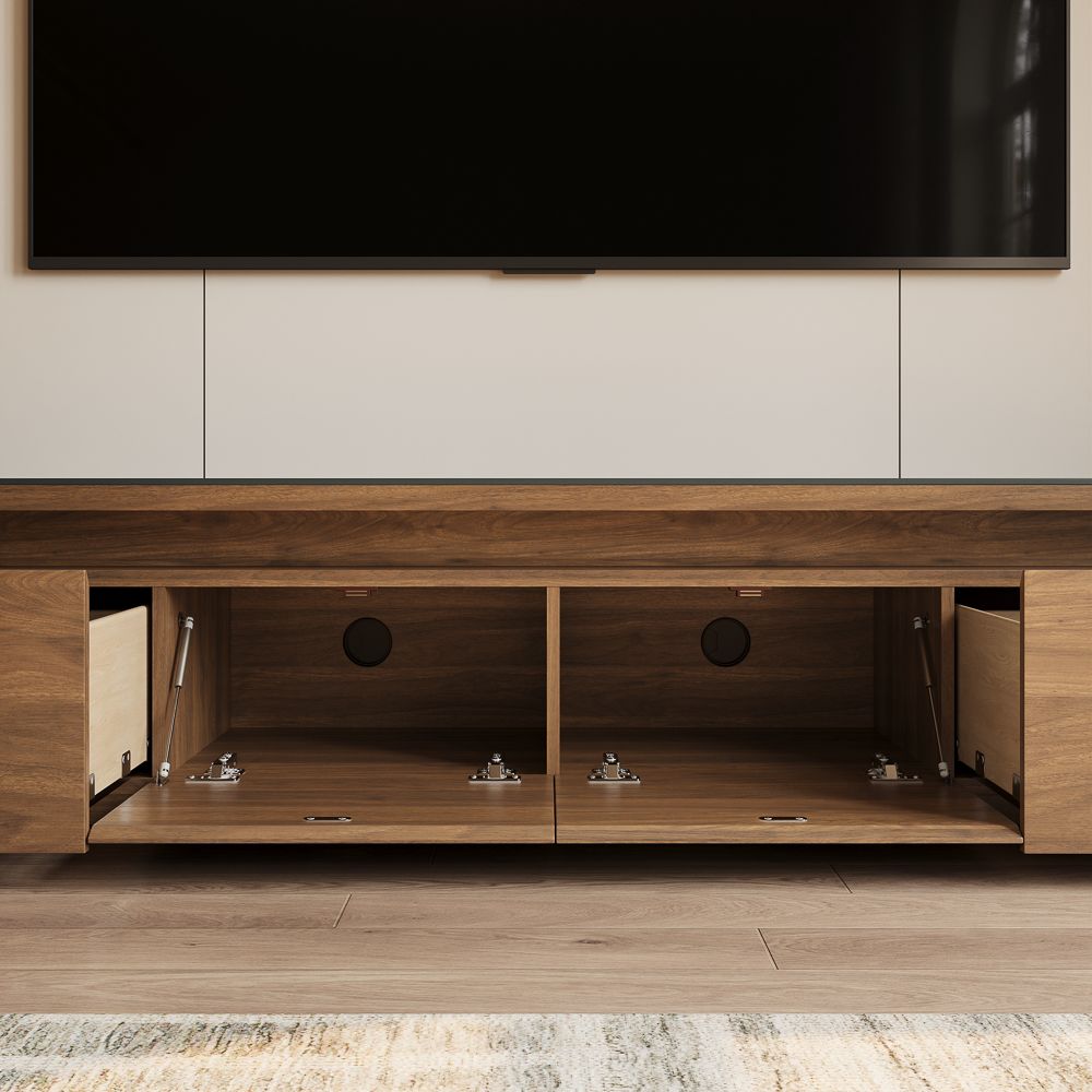 Aether Walnut & Black MDF TV Stands