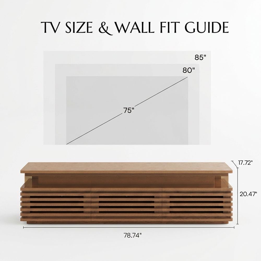 Adjustable Walnut Color Engineered Wood TV Stands