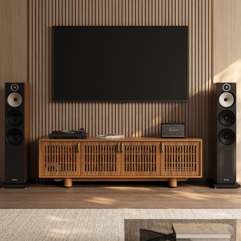 Walnut Color MDF TV Stands