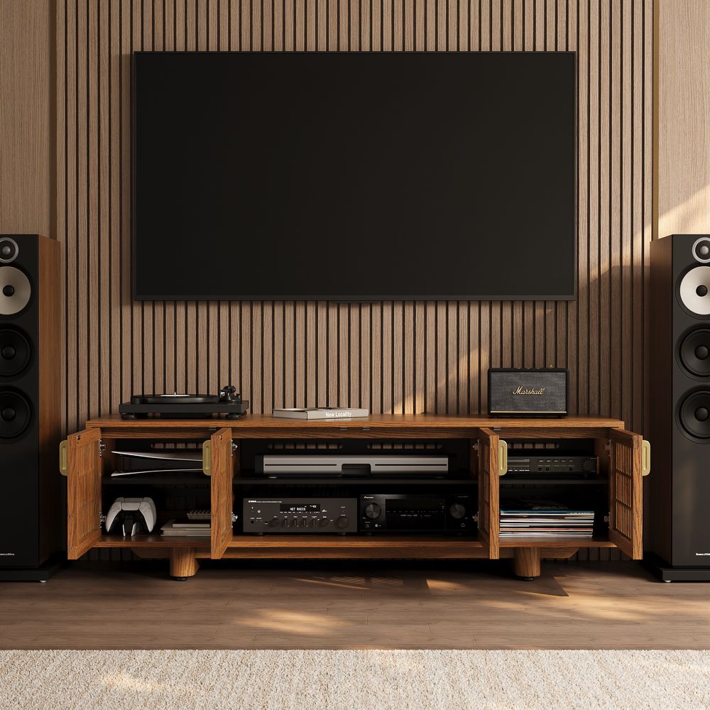 Walnut Color MDF TV Stands